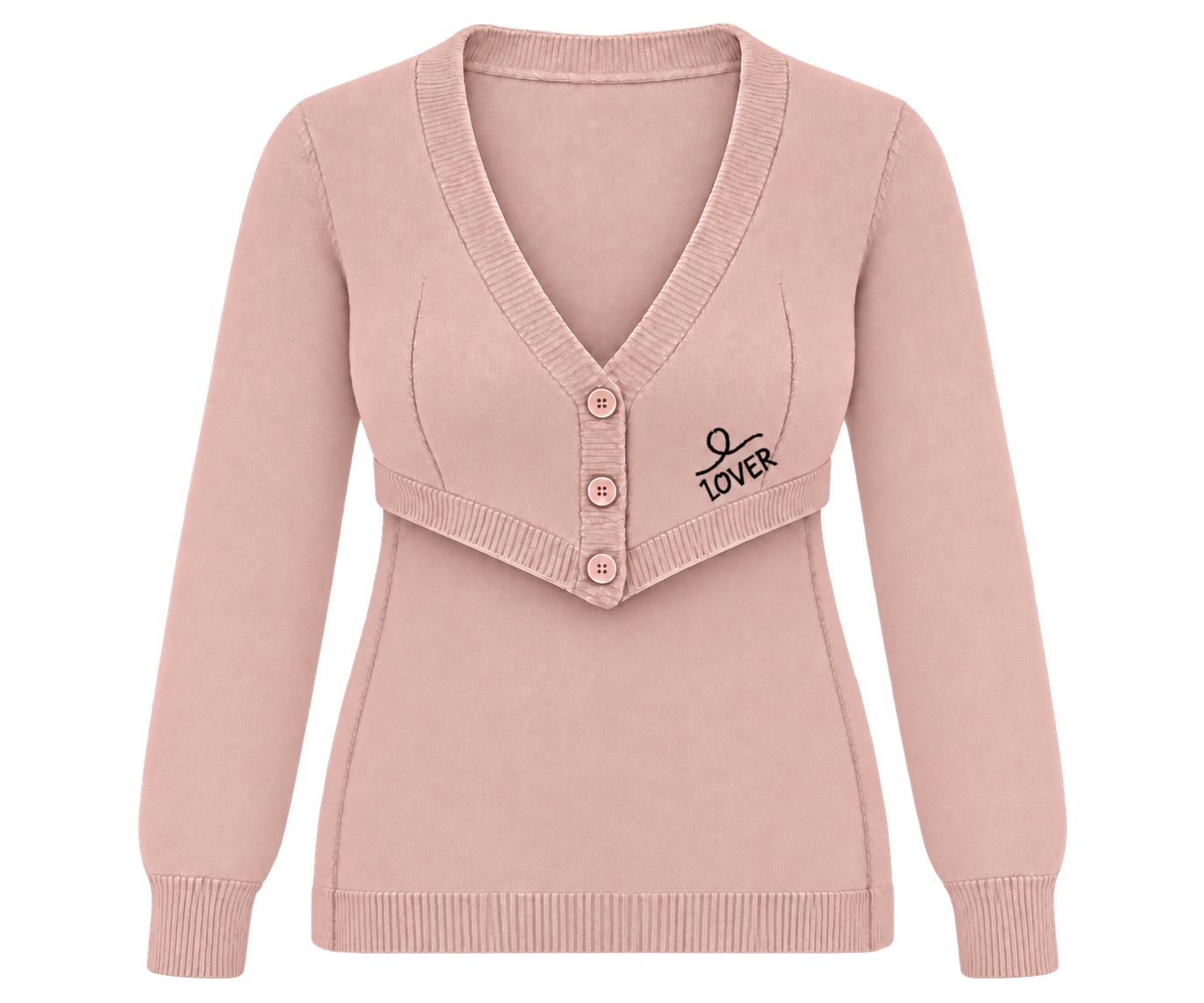 1OVER Longback Cardigan Bra — Blush