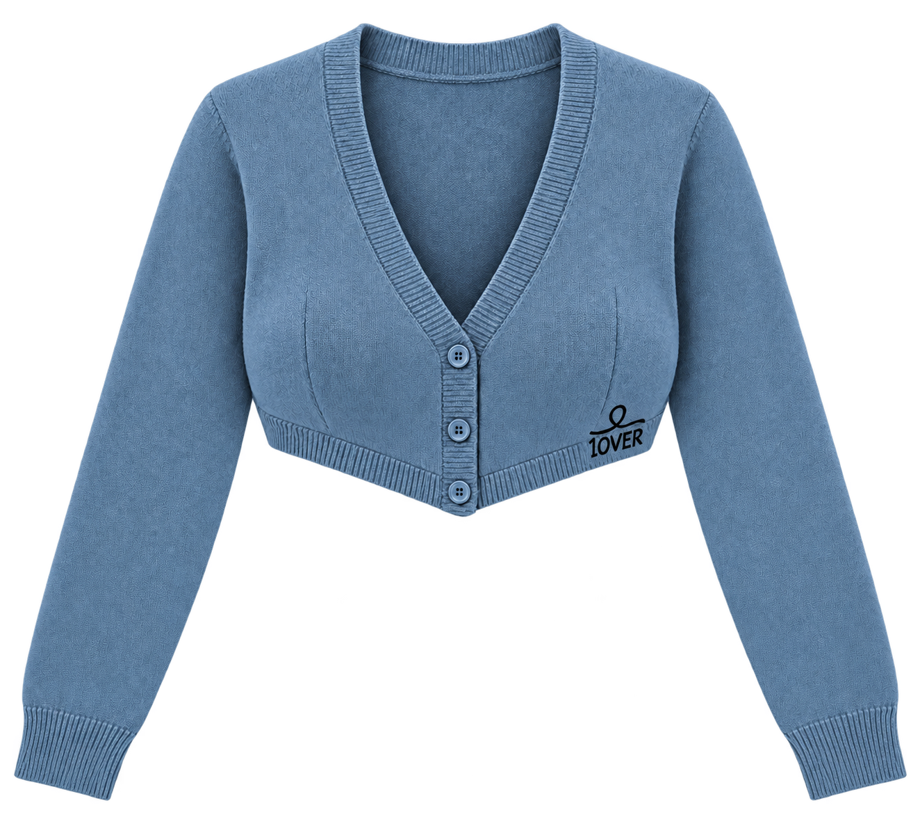 1OVER Cardigan Bra Top — Steel Blue