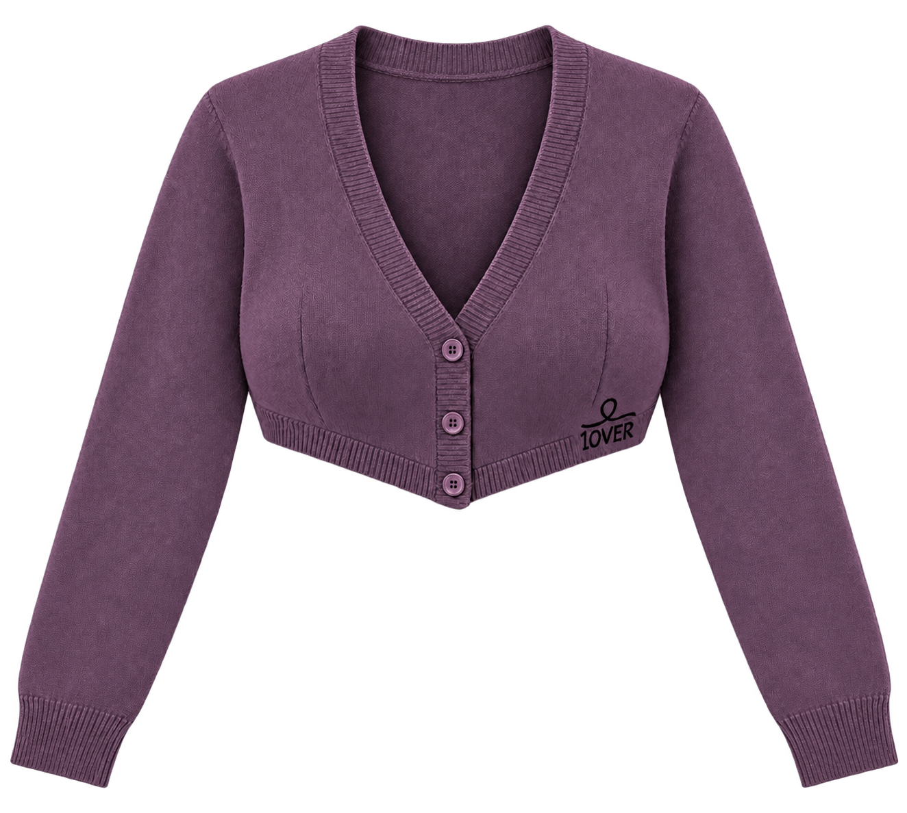 1OVER Cardigan Bra Top — Plum