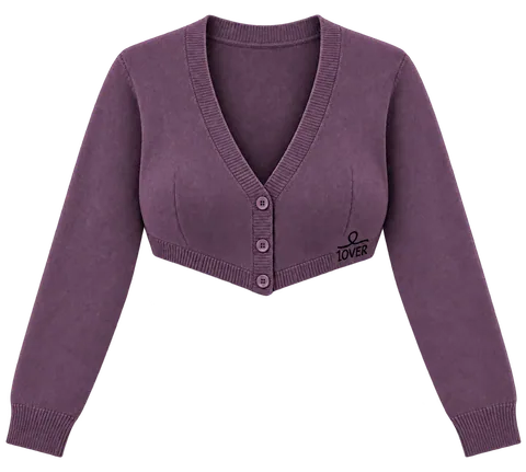 1OVER Cardigan Bra Top — Plum