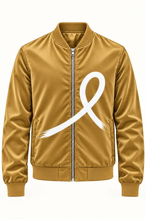 1OVER Ribbon Bomber Jacket — Ochre