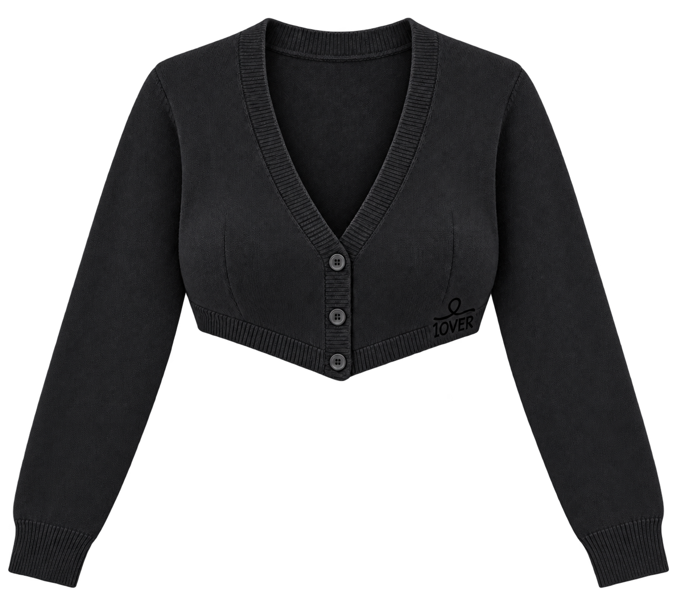 1OVER Cardigan Bra Top — Soft Black
