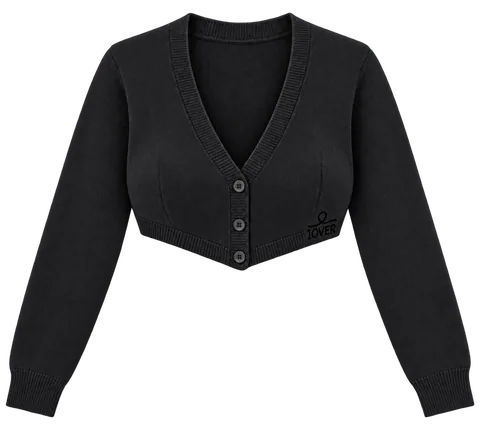 1OVER Cardigan Bra Top — Soft Black