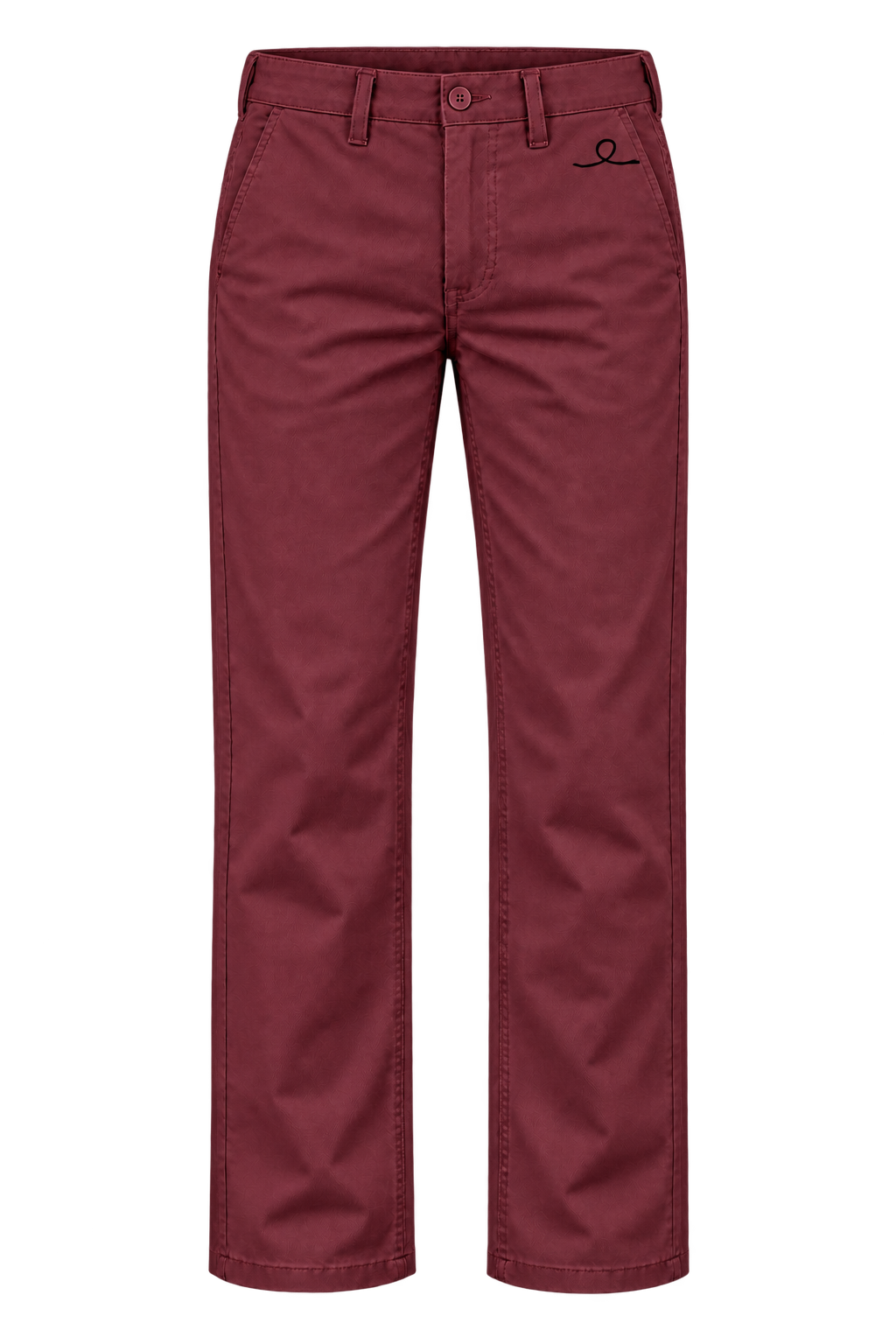 1OVER Ribbon Cotton Chinos — Burgundy