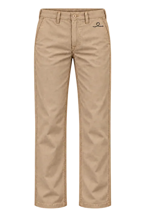 1OVER Ribbon Cotton Chinos — Warm Beige