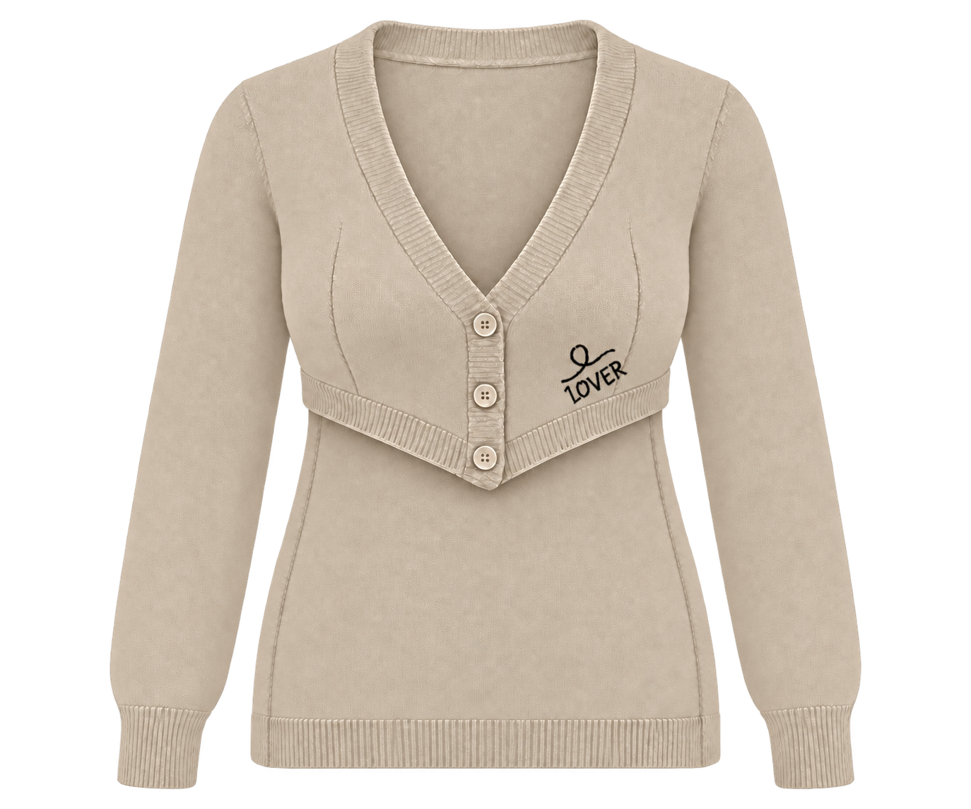 1OVER Longback Cardigan Bra — Oatmeal