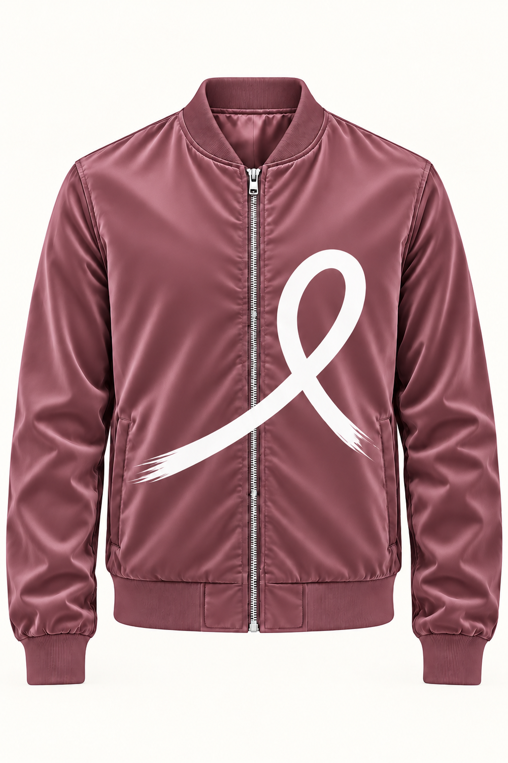1OVER Ribbon Bomber Jacket — Rosewood