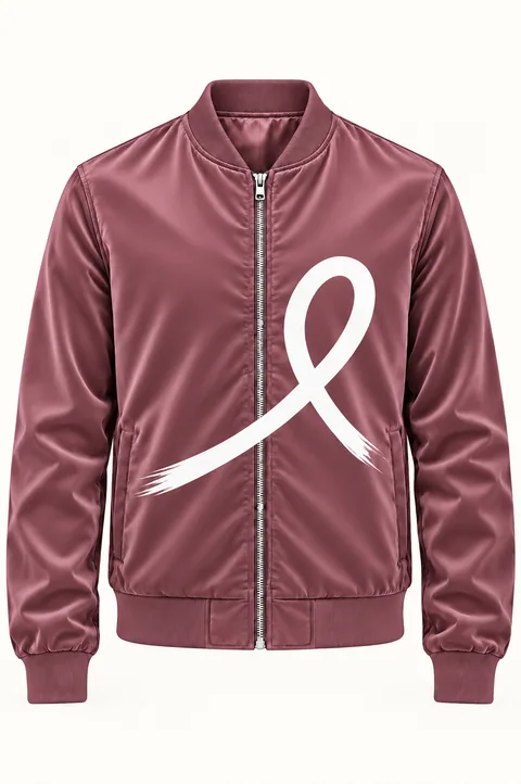 1OVER Ribbon Bomber Jacket — Rosewood