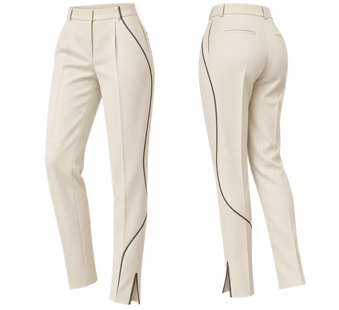 1OVER Open Hem Trousers — Ivory
