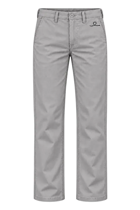1OVER Ribbon Cotton Chinos — Light Gray