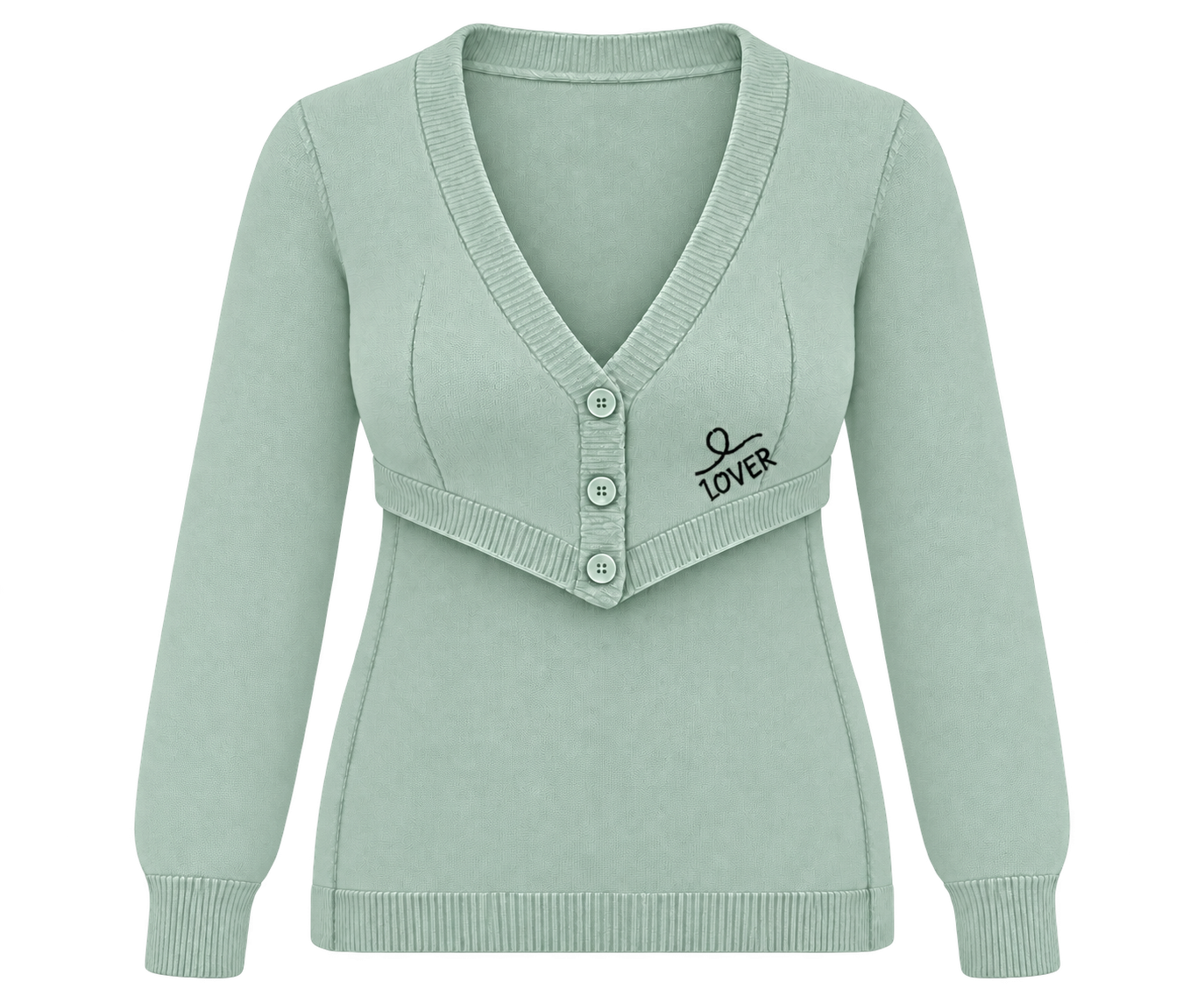 1OVER Longback Cardigan Bra — Seafoam