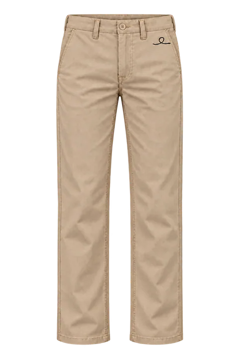 1OVER Ribbon Cotton Chinos — Sand Beige