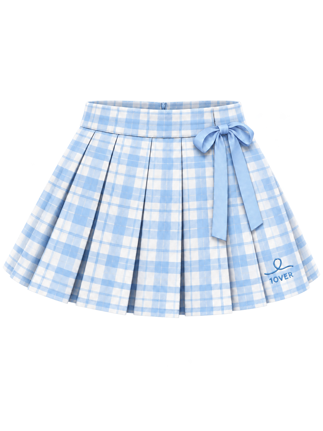 Checkered Skirt - Sky Blue