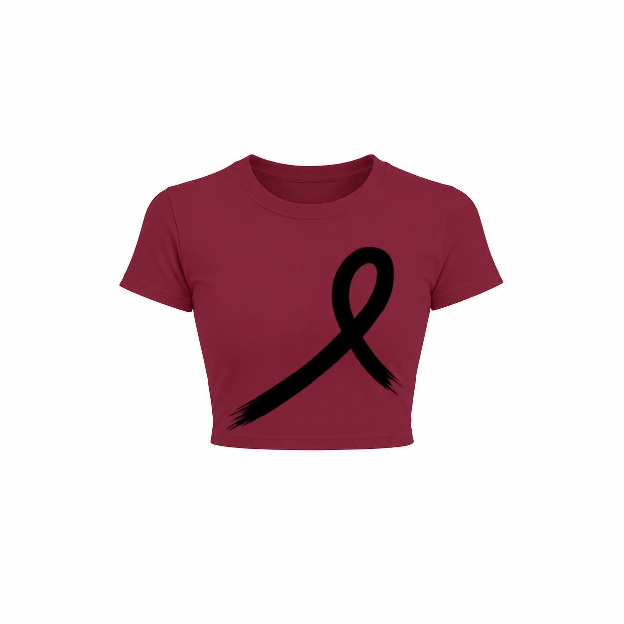 1OVER Women's Crop Tee — Burgundy