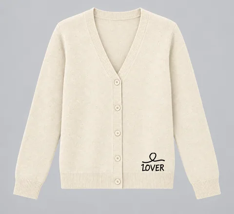 1OVER V-Neck Cardigan — Cream