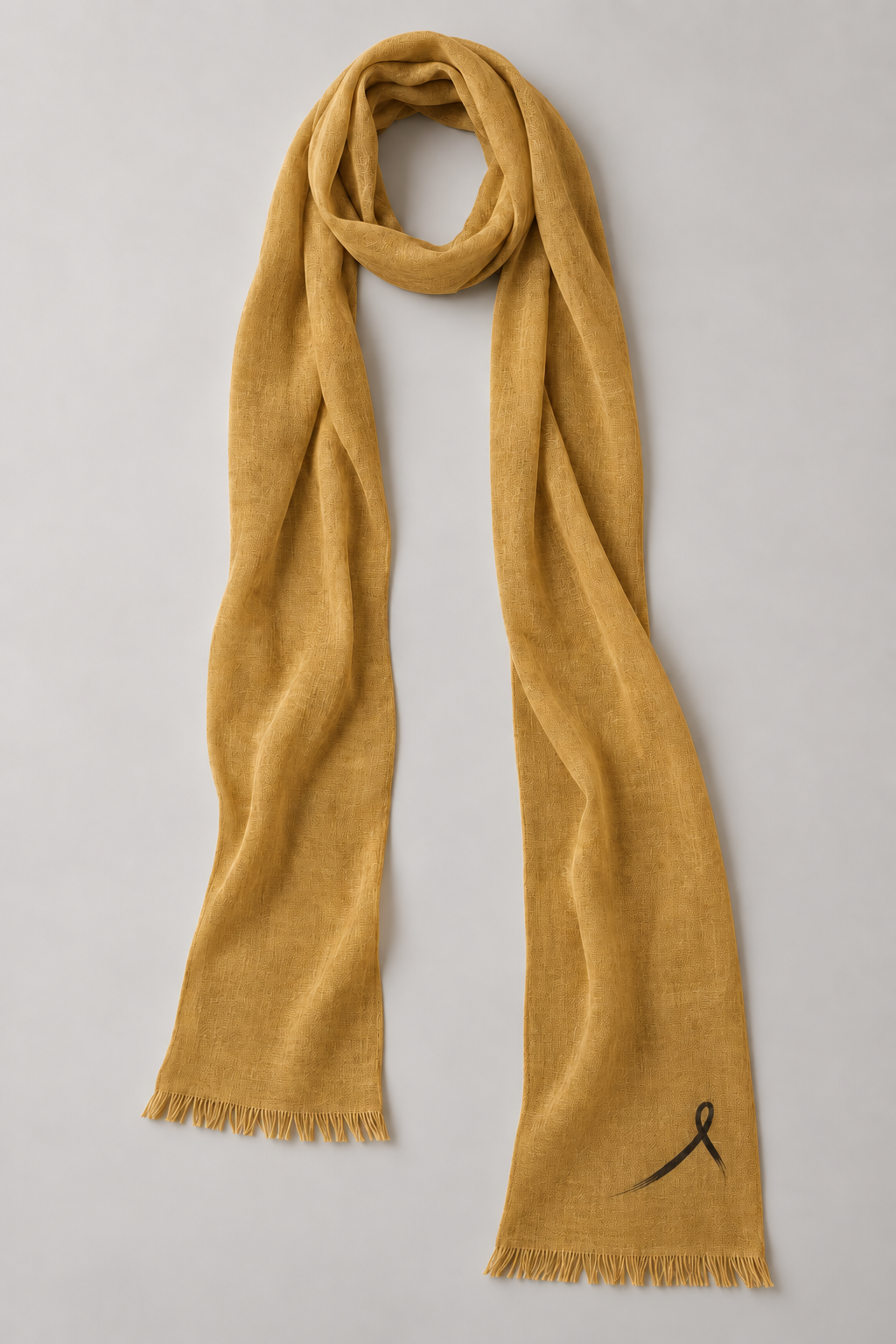 1OVER Ribbon Skinny Scarf — Ochre
