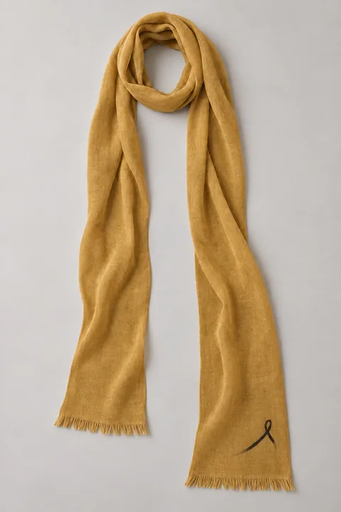 1OVER Ribbon Skinny Scarf — Ochre