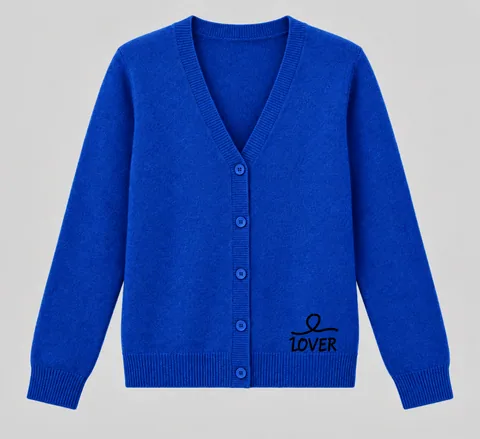 1OVER V-Neck Cardigan — Cobalt