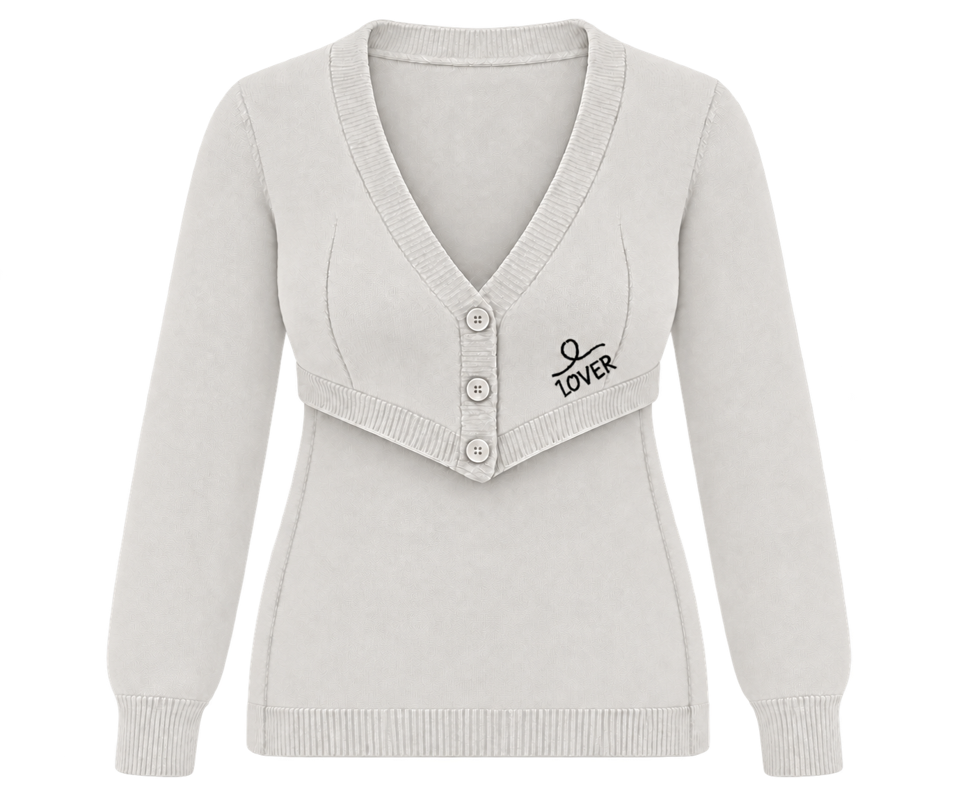 1OVER Longback Cardigan Bra — Pearl