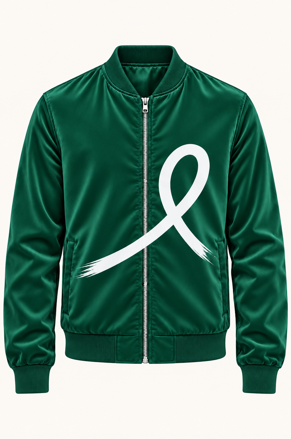 1OVER Ribbon Bomber Jacket — Emerald