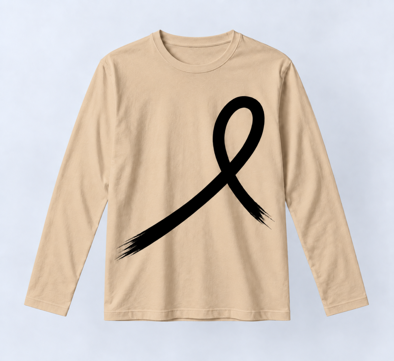 1OVER Ribbon Long Sleeve Tee — Beige
