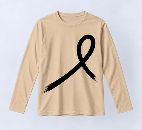1OVER Ribbon Long Sleeve Tee — Beige