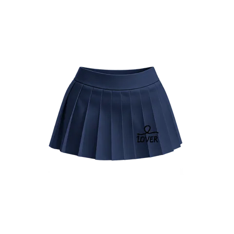 1OVER Pleated Mini Skirt — Midnight Navy