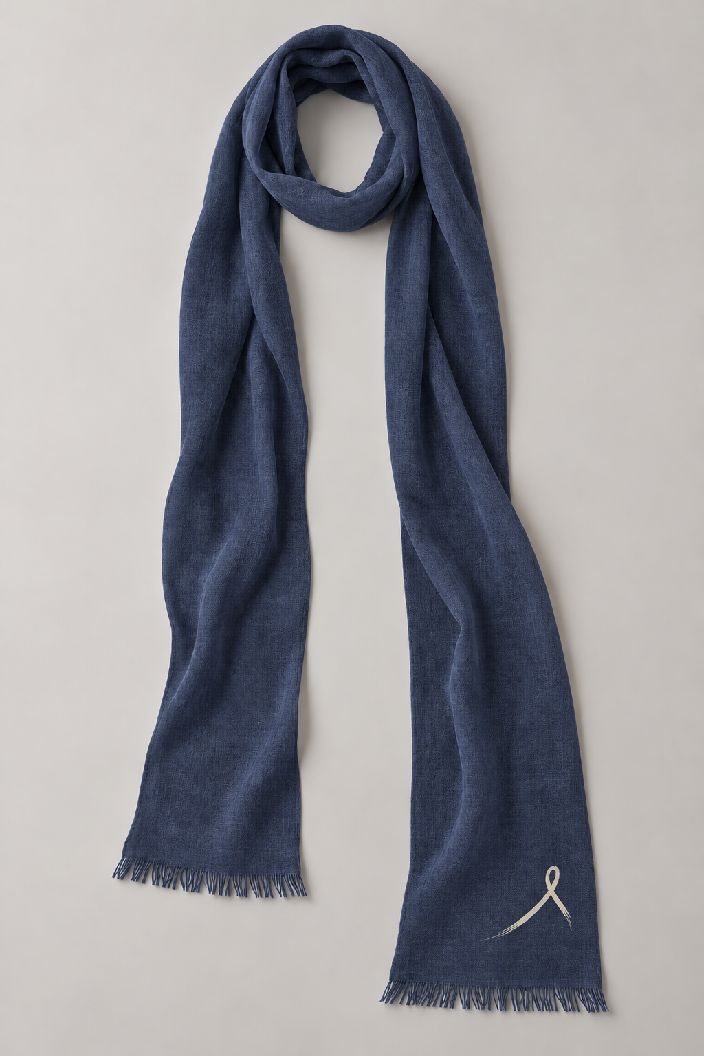 1OVER Ribbon Skinny Scarf — Navy