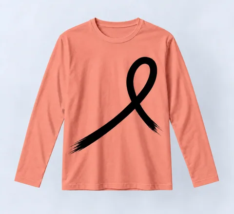1OVER Ribbon Long Sleeve Tee — Coral