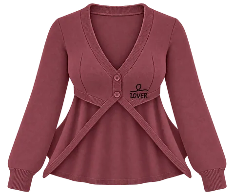 1OVER Longback Cape Knit Cardigan — Rosewood
