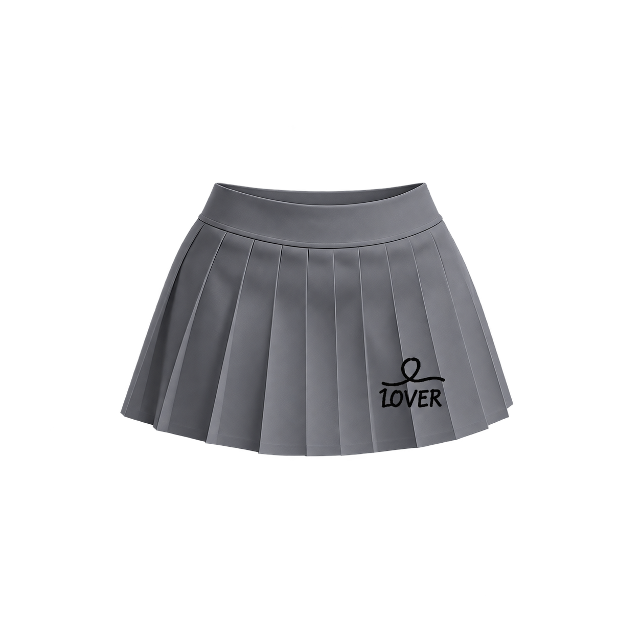 1OVER Pleated Mini Skirt — Charcoal