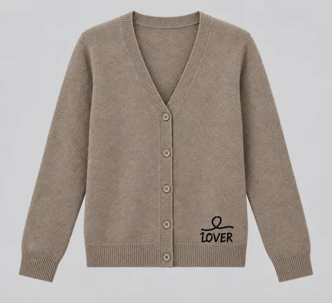 1OVER V-Neck Cardigan — Taupe