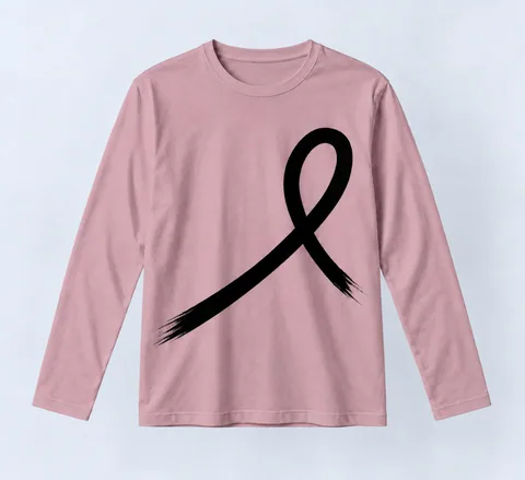 1OVER Ribbon Long Sleeve Tee — Dusty Pink