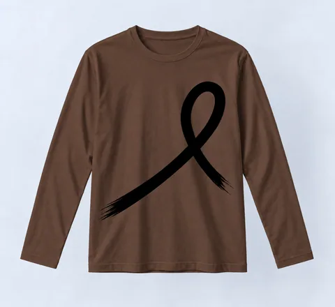 1OVER Ribbon Long Sleeve Tee — Chocolate