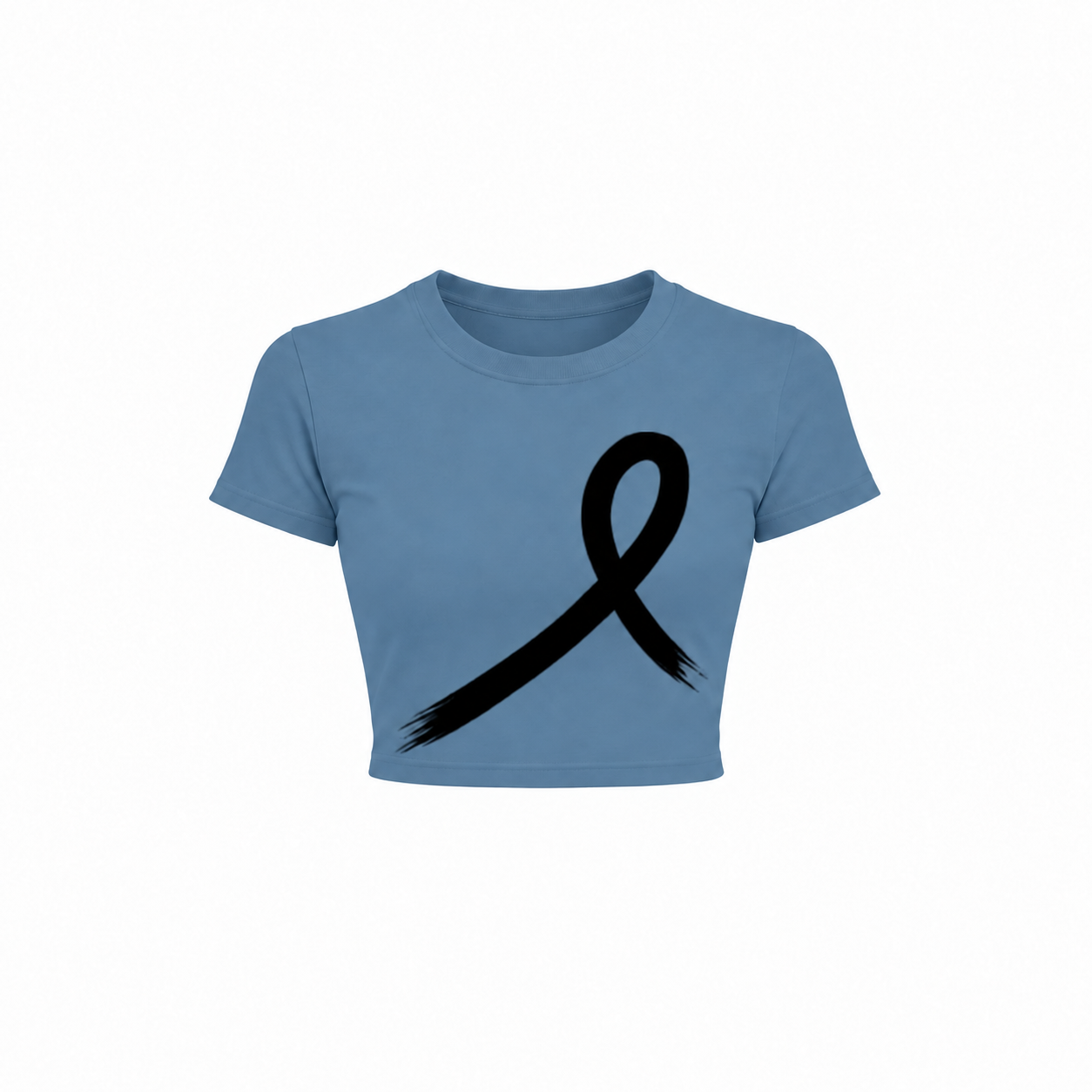 1OVER Women's Crop Tee — Steel Blue