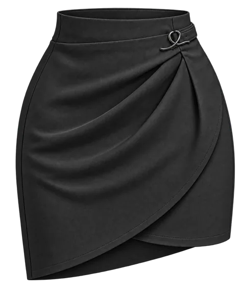 1OVER Wrap Skirt — Black