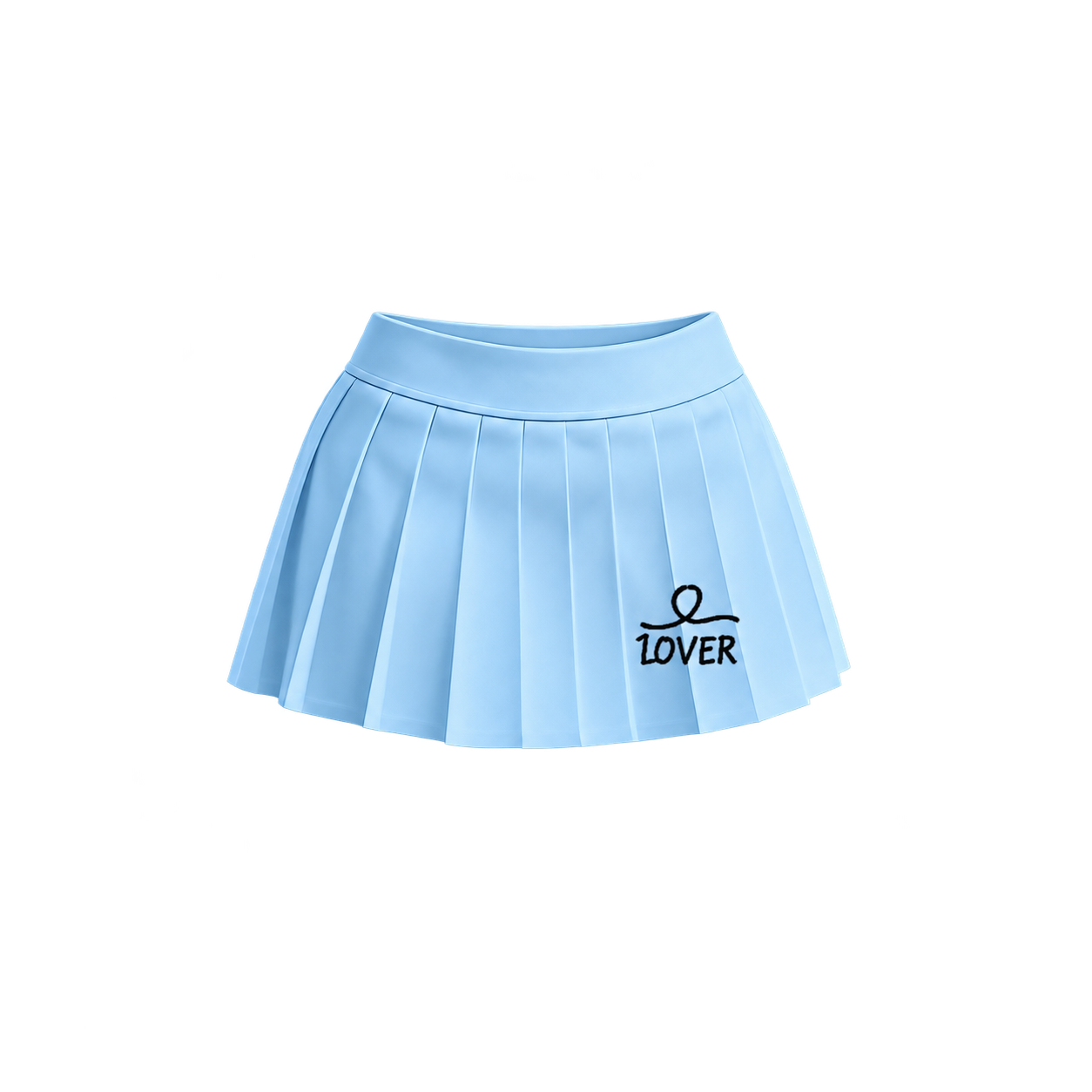 1OVER Pleated Mini Skirt — Sky Blue