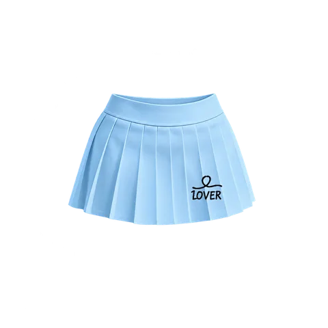 1OVER Pleated Mini Skirt — Sky Blue