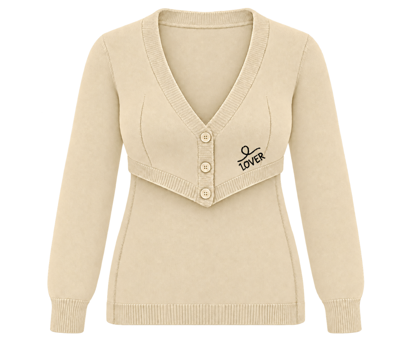 1OVER Longback Cardigan Bra — Cream