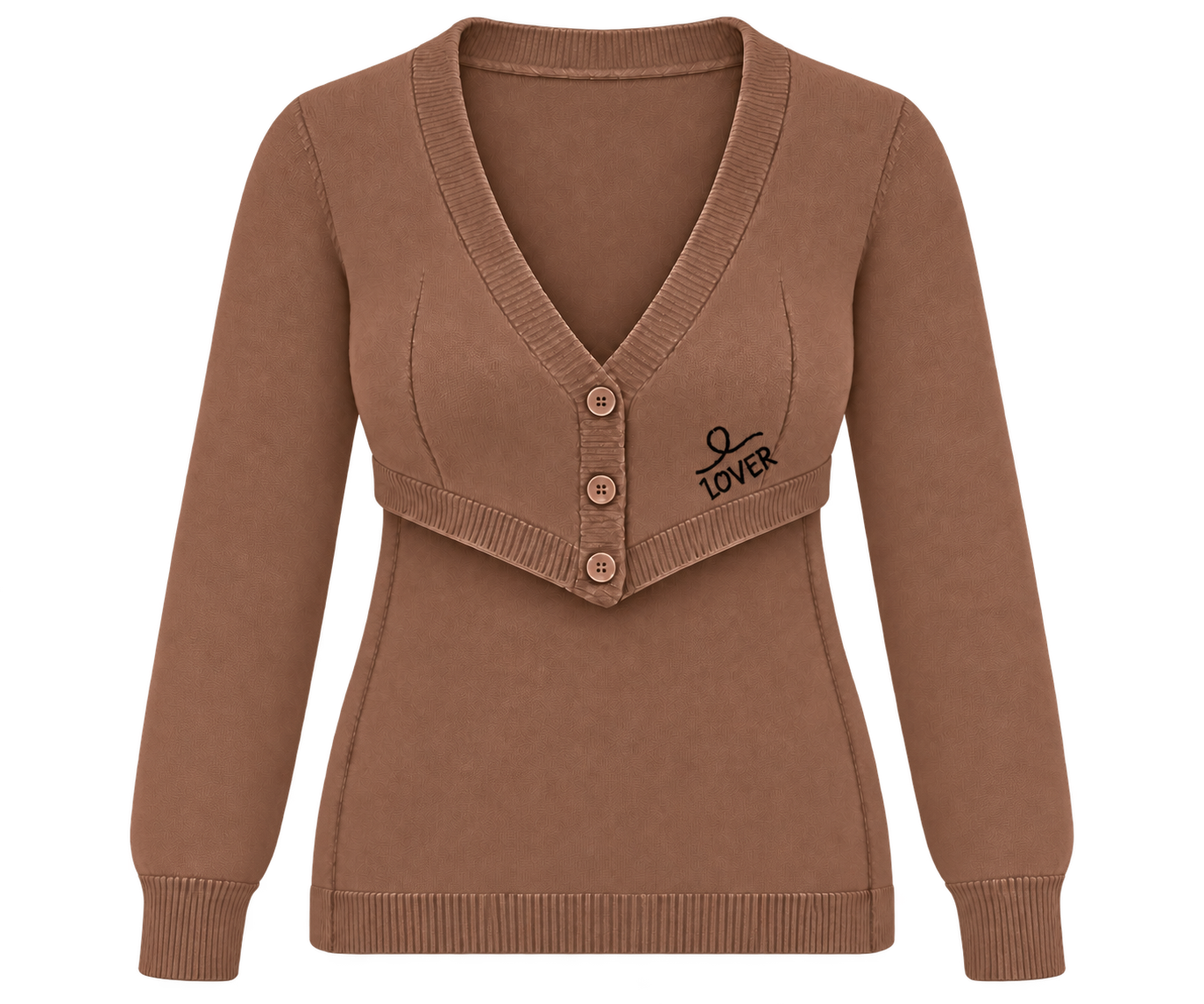 1OVER Longback Cardigan Bra — Cinnamon