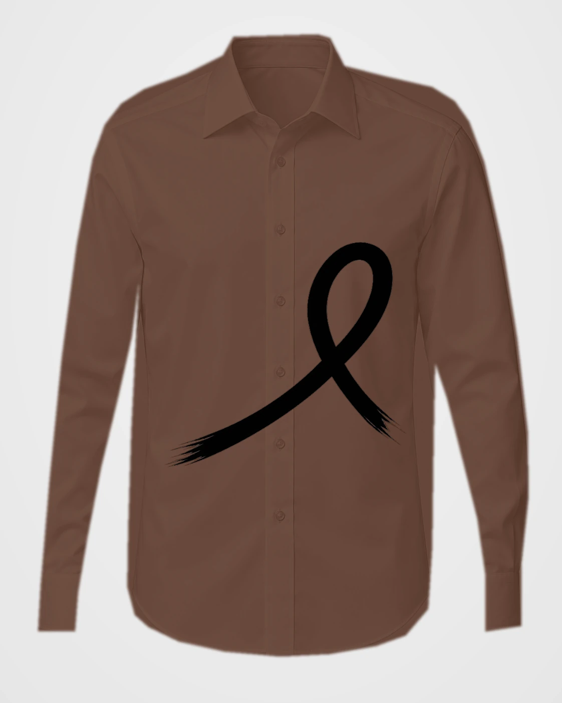 1OVER Ribbon Brush Dress Shirt — Brown