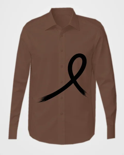 1OVER Ribbon Brush Dress Shirt — Brown