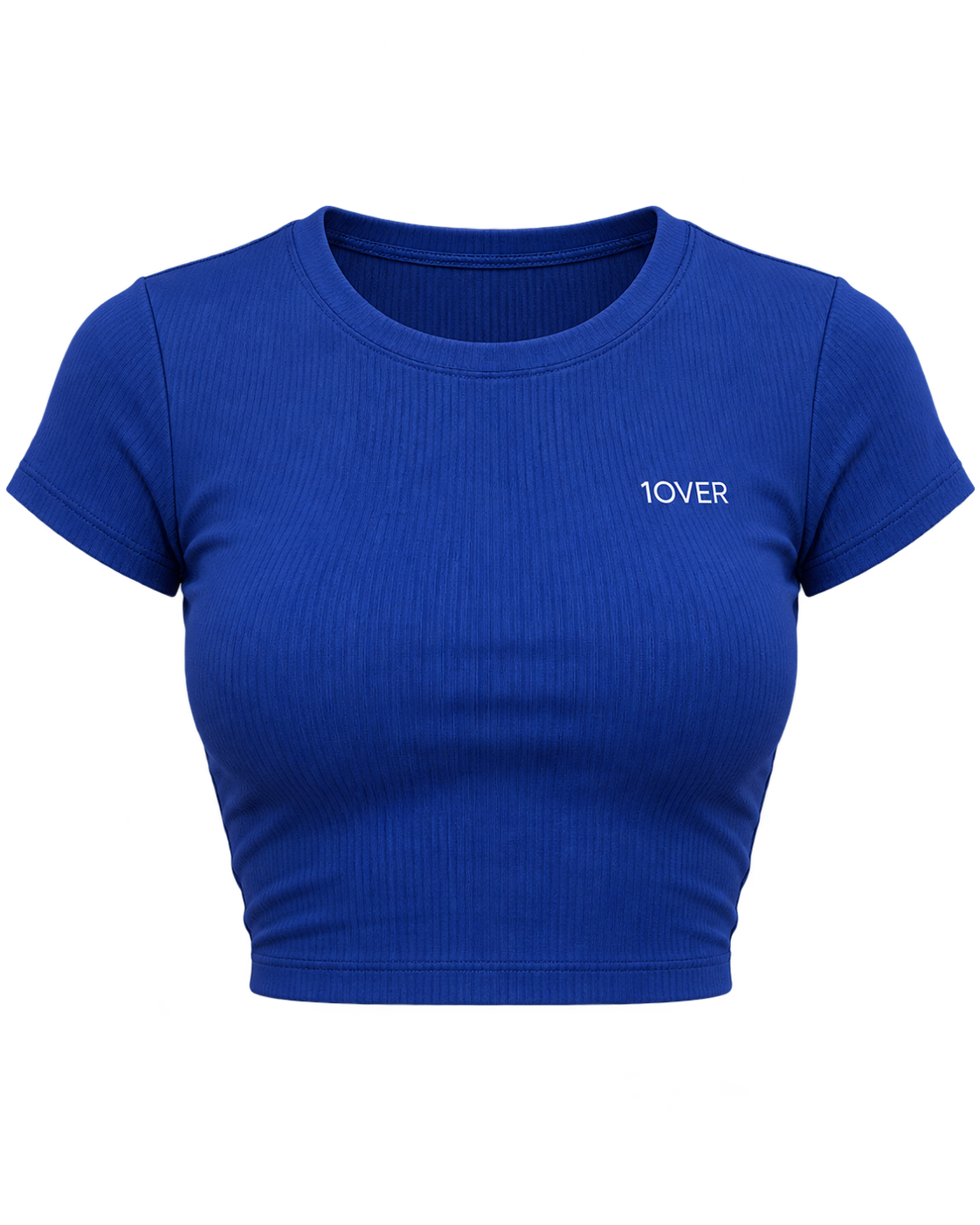 1OVER Ribbed Crop Tee — Royal Blue