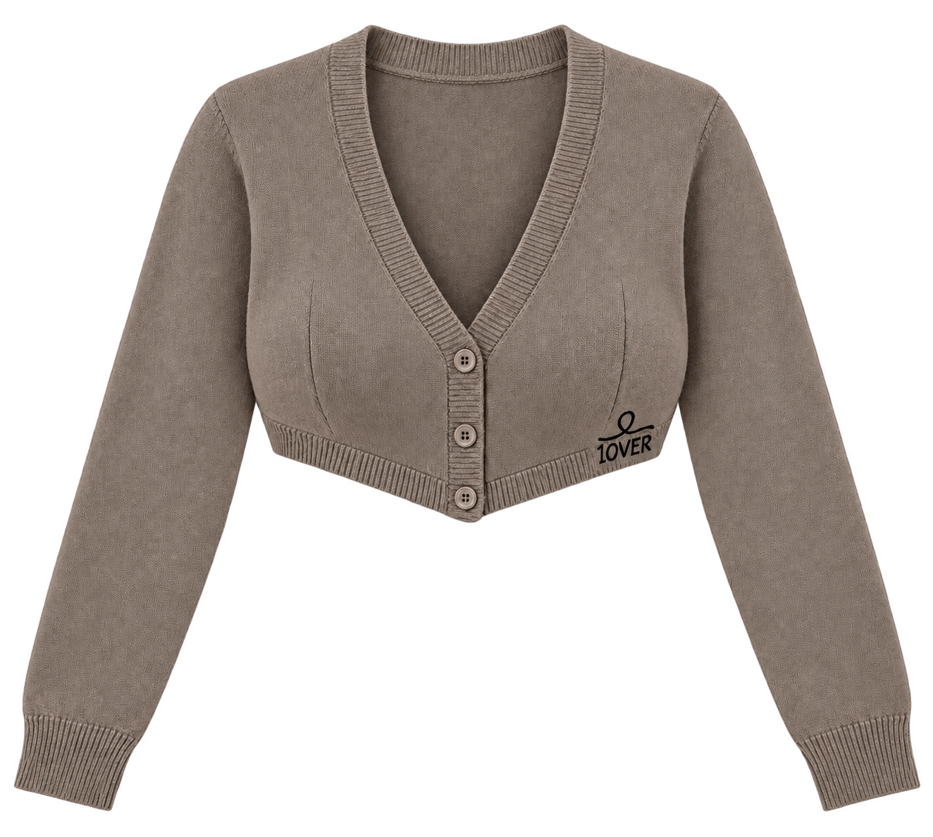 1OVER Cardigan Bra Top — Taupe
