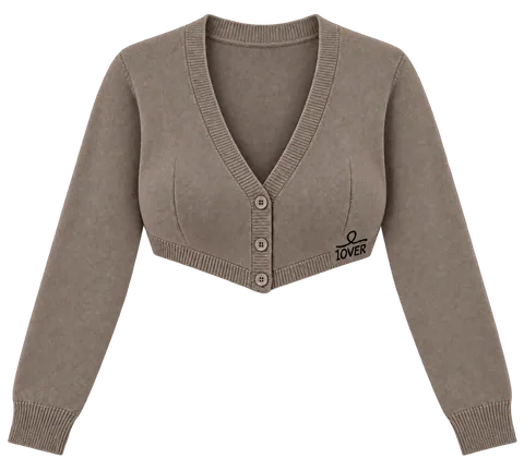 1OVER Cardigan Bra Top — Taupe