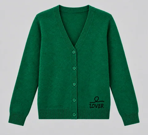 1OVER V-Neck Cardigan — Emerald