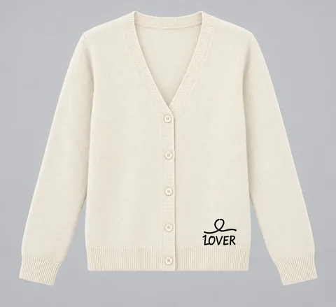 1OVER V-Neck Cardigan — Ivory