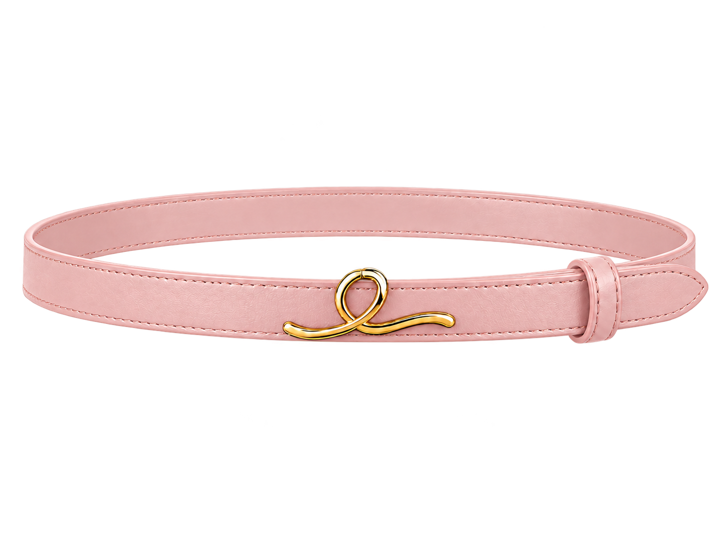 1OVER Ribbon Belt — Blush Pink & Gold