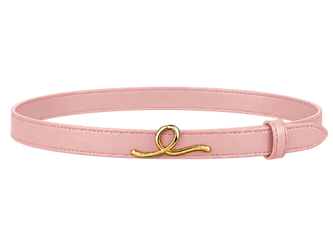 1OVER Ribbon Belt — Blush Pink & Gold