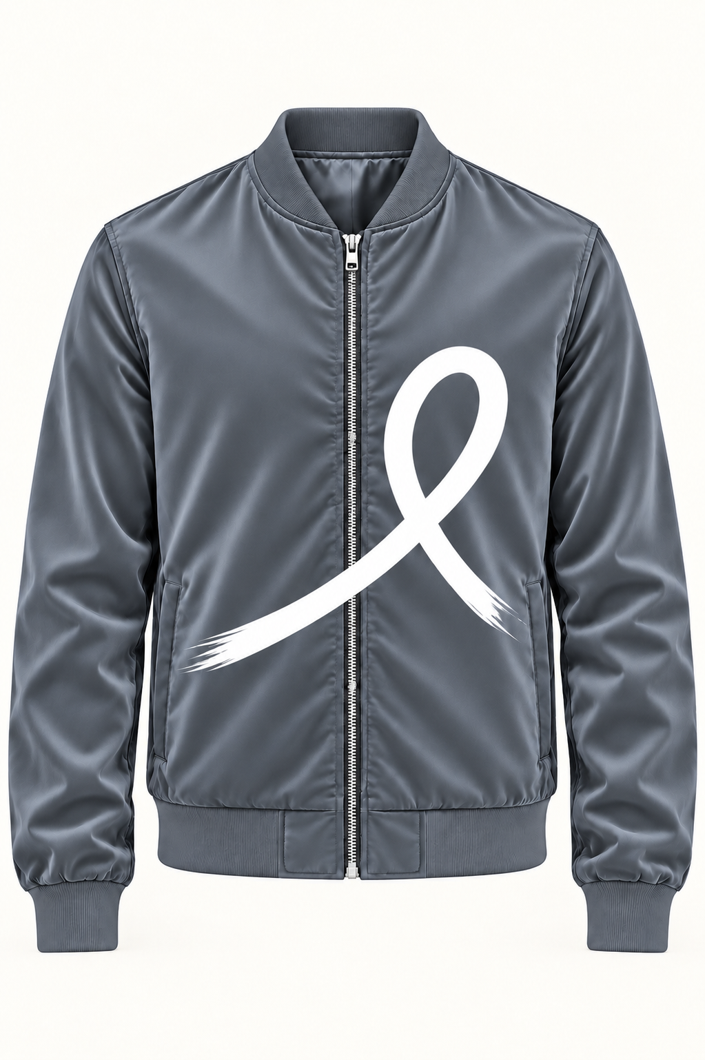 1OVER Ribbon Bomber Jacket — Slate